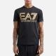EA7 Gold Logo Cotton-Blend T-Shirt - S