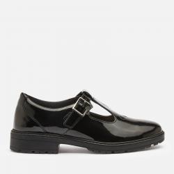 Clarks Dempster Bar Youth School Shoes - Black Patent - UK 4 Kids