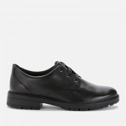 Clarks Dempster Lace Youth School Shoes - Black Leather - UK 3 Kids
