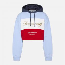 Tommy Jeans Archive Cotton-Blend Jersey Cropped Hoodie - S