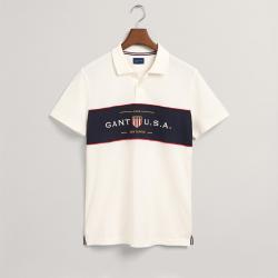 Gant Banner Shield Cotton-Piqué Polo Shirt - L