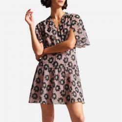 Ted Baker Lucieey Floral Print Chiffon Dress - UK 8
