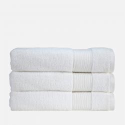 Christy Organic Cotton Towel - White - Set of 2 - Bath Sheet 90 x 150cm