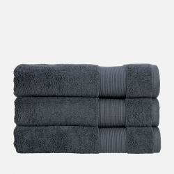 Christy Organic Cotton Towel - Cinder - Set of 2 - Bath Sheet 90 x 150cm