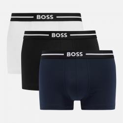 BOSS Bodywear Three-Pack Bold Stretch-Cotton Boxer Trunks - M
