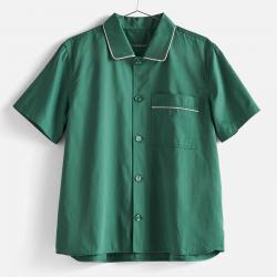 HAY Outline Pyjama Short Sleeve Shirt Emerald Green - Small/Medium