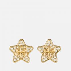 Tory Burch Kira Pave Star Gold-Plated Stud Earrings