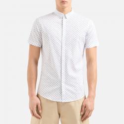 Armani Exchange Logo-Print Cotton-Blend Shirt - L