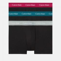 Calvin Klein 3-Pack Low Rise Stretch Cotton-Blend Trunks - S