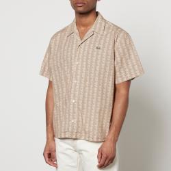 Lacoste Monogram Cotton-Blend Shirt - M