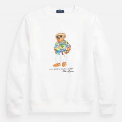Polo Ralph Lauren Bear Logo-Print Cotton-Jersey Sweatshirt - M