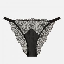 Calvin Klein Sheer Embroidered Stretch-Lace Thong - L