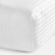 ESPA White 100% Cotton Sateen Stripe Fitted Sheet - Double