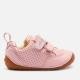 Clarks Toddler Tiny Sky Trainers - Light Pink Lea - UK 3 Baby