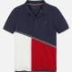 Tommy Hilfiger Boys Diagonal Colorblock Polo Shirt - Twilight Navy - 14 Years