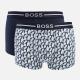 BOSS Bodywear Three-Pack Cotton-Blend Stretch-Jersey Boxer Briefs - M