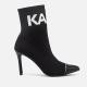 KARL LAGERFELD Pandora Knitted Heeled Boots - UK 8
