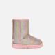 UGG Kids’ Classic II Glittered Faux Suede and Faux Shearling Boots - UK 9 Kids