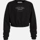 Calvin Klein Girls’ Metallic Logo Cotton-Jersey Cropped Jumper - 10 Years