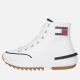 Tommy Jeans Mid Run Cheat Leather Hi-Top Trainers - UK 4