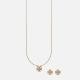 Tory Burch Gold-Plated Kira Pave Pendant and Stud Earring Set