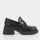 Vagabond Dorah Leather Heeled Loafers - UK 6