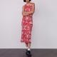 Damson Madder Abstract Print Jacquard-Knit Midi Dress - UK 6