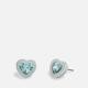 Coach Charming Crystals Silver-Plated Earrings