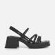 Vagabond Hennie Strappy Leather Block Heeled Sandals - UK 3