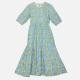 SZ Blockprints Gaia Floral-Print Cotton Midi Dress - XS