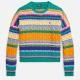 Polo Ralph Lauren Striped Cable-Knit Cotton Long Sleeve Pullover - M