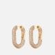 Luv AJ XL Pavé Chain Gold-Plated Crystals Earrings