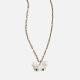 Notte Baby Farfalla Glow Mother of Pearl Gold Tone Necklace