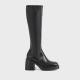 Vagabond Brooke Stretch Leather Heeled Knee High Boots - UK 7