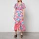 Never Fully Dressed Saski Ruffle Floral Print Midi Dress - UK 14
