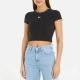 Tommy Jeans Cropped Cotton-Blend Leo Binding Tee - L