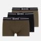 BOSS Bodywear 3 Pack Bold Design Stretch Cotton-Jersey Trunks - XL