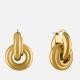 Oma The Label Plain Evbu 18 Karat Gold-Plated Hoop Drop Earrings