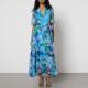 Hope & Ivy Everleigh Floral-Print Chiffon Wrap Maxi Dress - UK 16