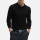 BOSS Black Padori Long Sleeve Jacquard-Knit Polo Shirt - L