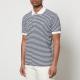 Lacoste Stripe Cotton-Jacquard Polo Shirt - M