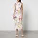 Ted Baker Lilyha Floral-Print Scuba Midi Dress - UK 6
