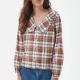 Barbour Shelly Checked Cotton-Gauze Blouse - UK 10