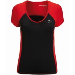 Björn Borg Wake S-S Tee Chinese Red Svart/Röd polyester X-Small Dam