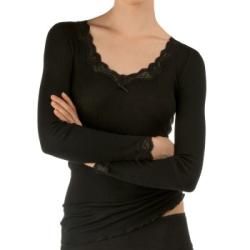 Calida Richesse Lace Long-sleeve Top Svart 44-46 Dam