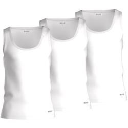 BOSS 3P Cotton Tank Top Vit bomull Medium Herr