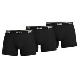 BOSS Kalsonger 3P Cotton Stretch Boxer Brief Long Svart bomull XX-Large Herr