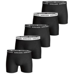 Björn Borg Kalsonger 5P Essential Shorts Solids Svart bomull X-Large Herr