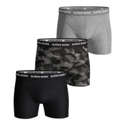 Björn Borg Kalsonger 6P Essential Shadeline Shorts Grå/Svart bomull X-Large Herr