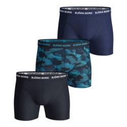 Björn Borg Kalsonger 3P Essential Shadeline Shorts Marin/Blå bomull Large Herr